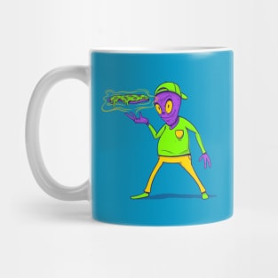 Pizza Delivery Alien Mug